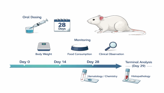 帷鈊檢驗科技股份有限公司_OECD TG-407囓齒類動物的28天重複劑量 吞食毒性研究